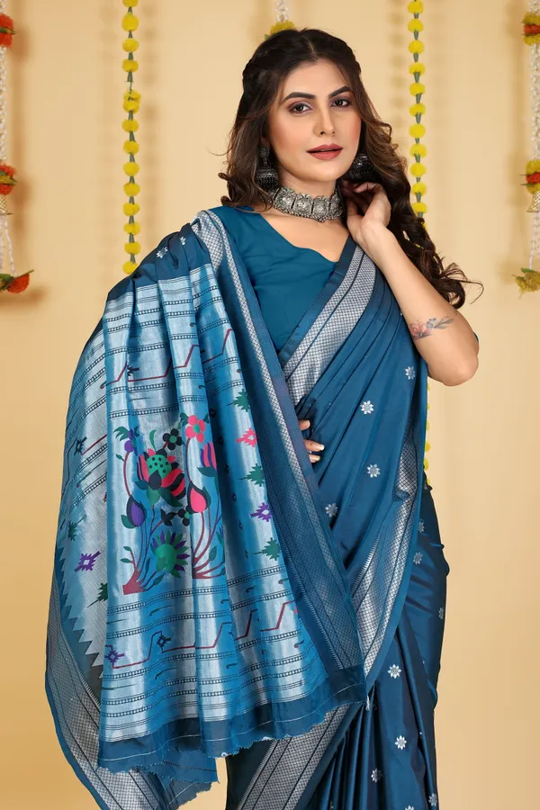 NAVY_BLUE_PURE_SILK_PAITHANI_SAREE